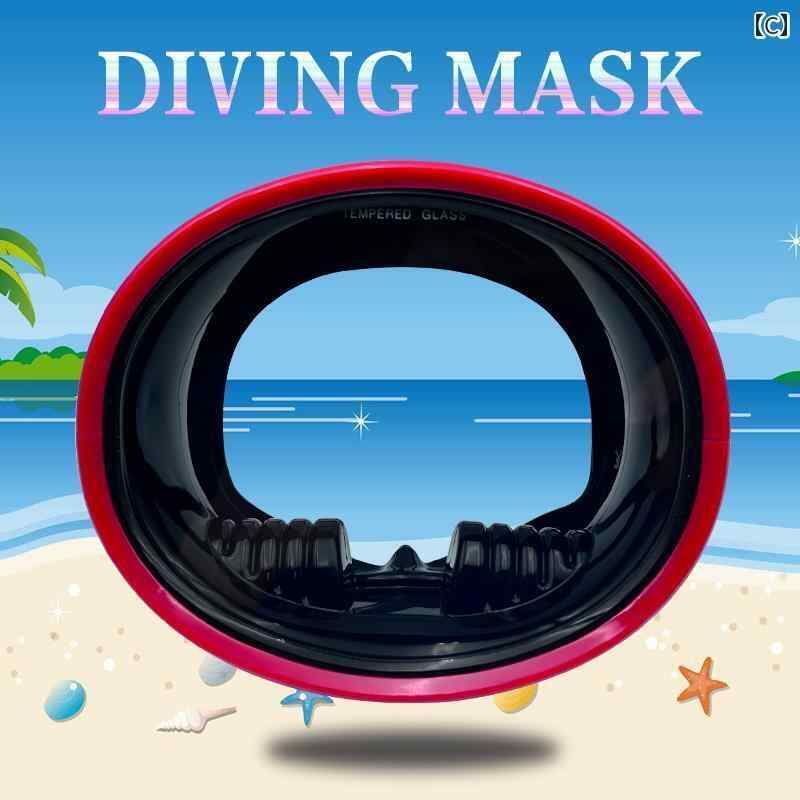 シュノーケリング　ゴーグル　スポーツ HD 大人用 広 視野 角 フリー シュノーケリング ゴーグル シュノーケル 水泳 用具 フルフェイスマスク 防水 シリコン 漁師