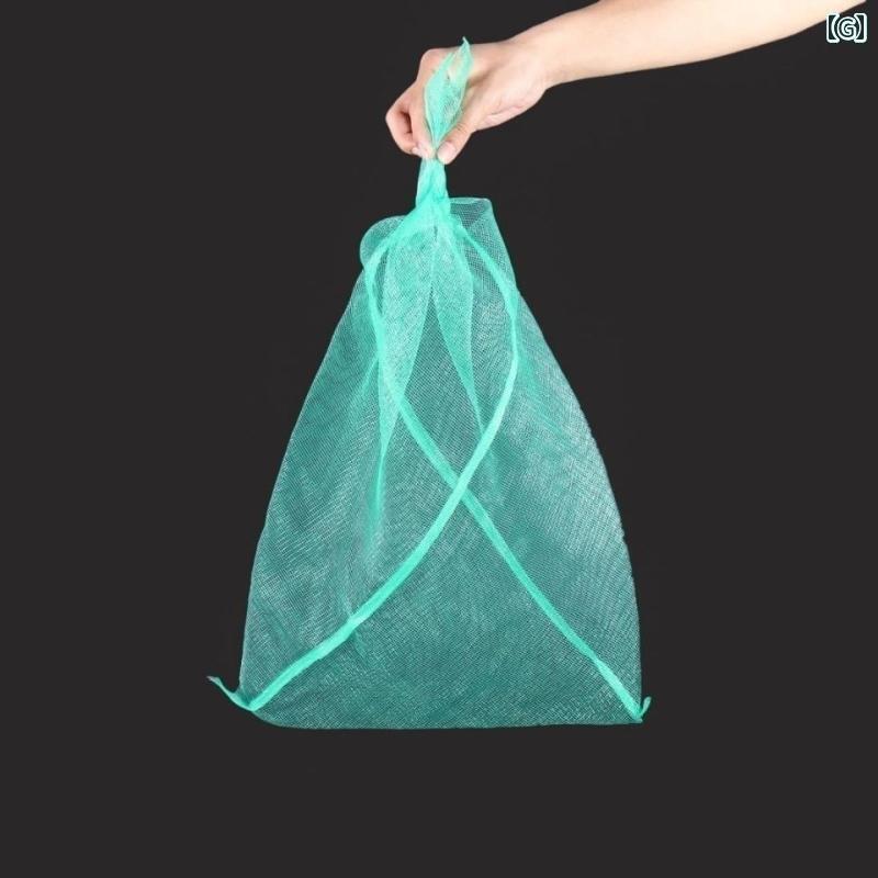 袋 メッシュ ネット カニ用 大型 メッシュバッグ 魚 貝 ホタテ 水 生 ネット バッグ 川 ガニ 三角