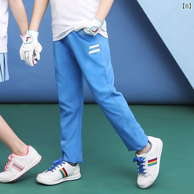 ゴルフ　ウェア　スポーツ 子供用 ゴルフウェア 男の子用 夏 ズボン 中型および 大型 カジュアル スポ..