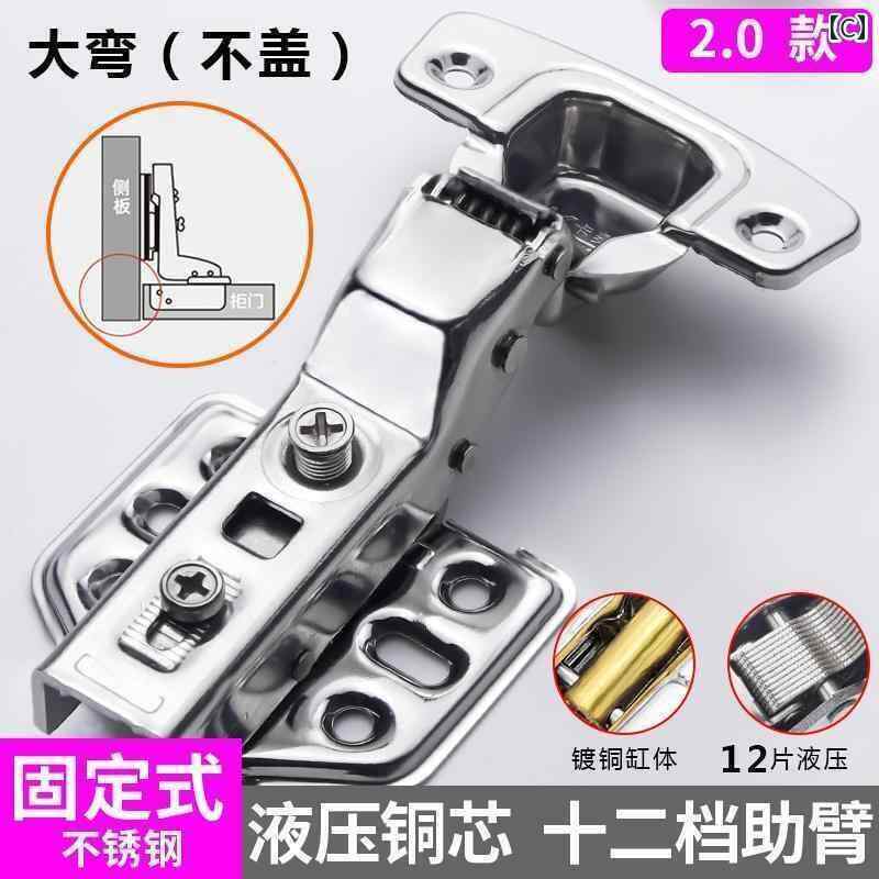 ヒンジ　ステンレス　ドア Leiqi 304 ステンレス ヒンジ ダンピング バッファー ワードローブ ミドル ..