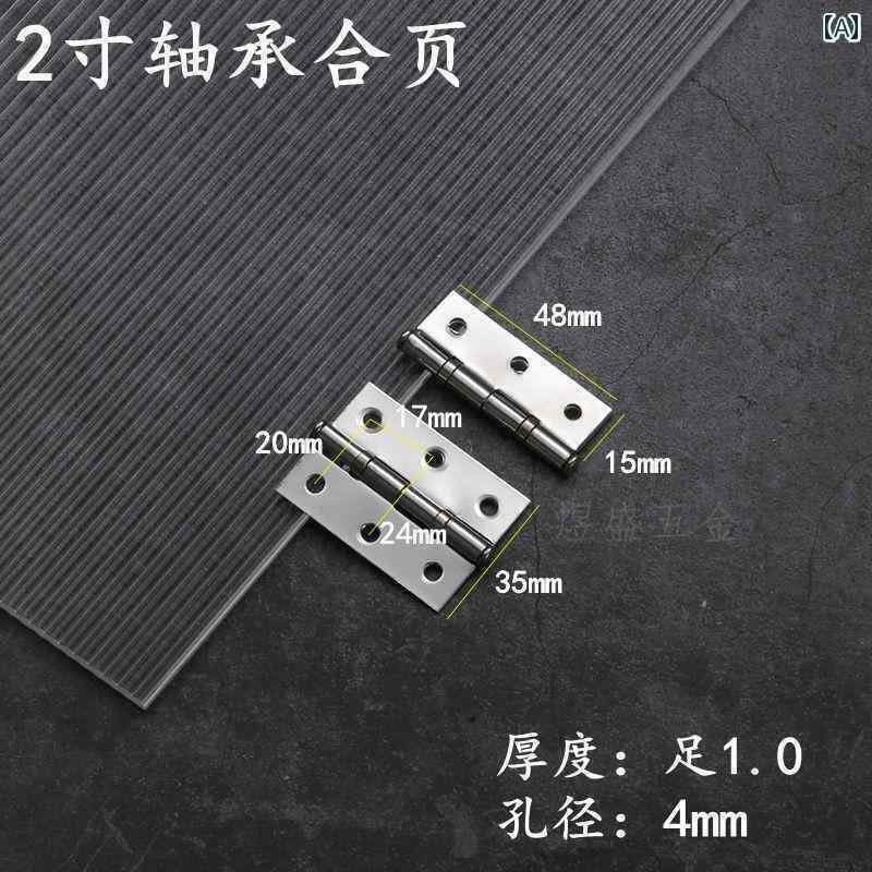 ヒンジ　ステンレス　ドア 厚手 ステンレス スチール ベア リング ヒンジ フラット オープン サイレン..