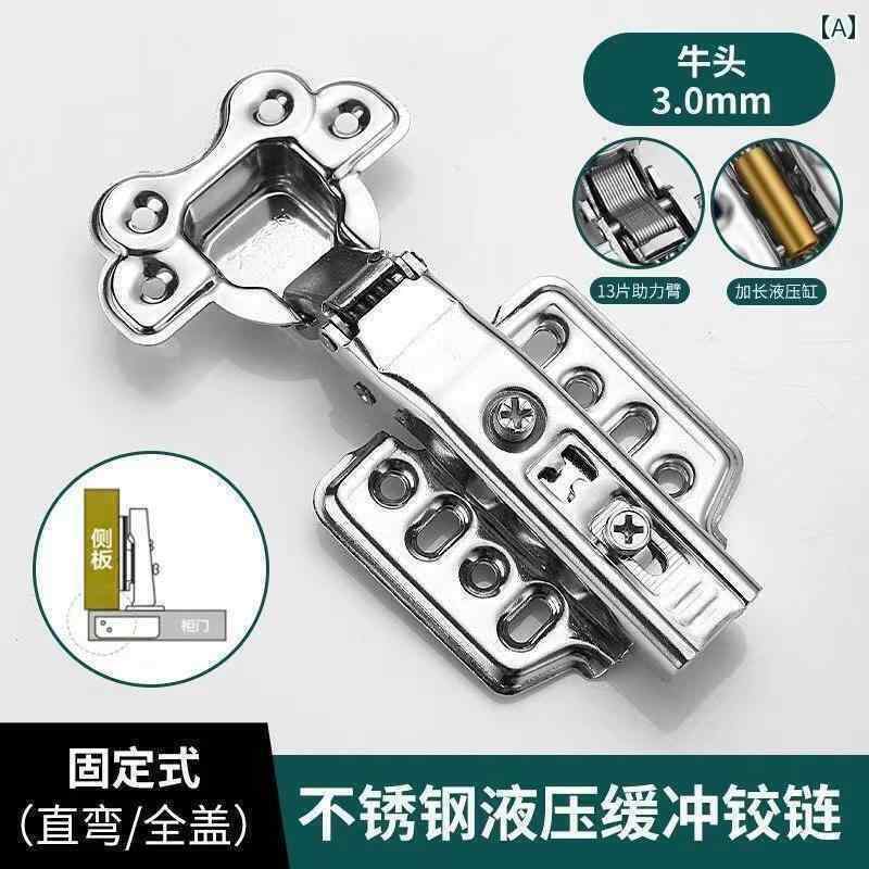 金具　取付　ヒンジ クローゼットドア用 304 ステンレス スチール 30 ブルヘッド ダンピング ヒンジ 10..