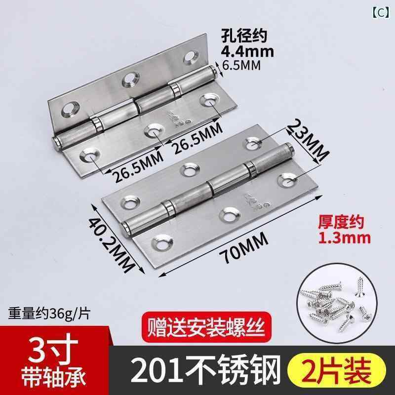 金具　取付　ヒンジ ステンレス スチール ヒンジ ワードローブ ドア フラット 折り...