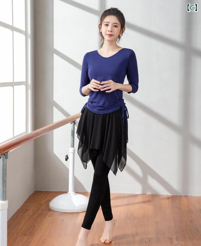 レディース　エクササイズ　パンツ レディース 秋冬 ダンス トレーニング スーツ モダール 服 クラシック モダン スクエアダンス ボディ ヨガ