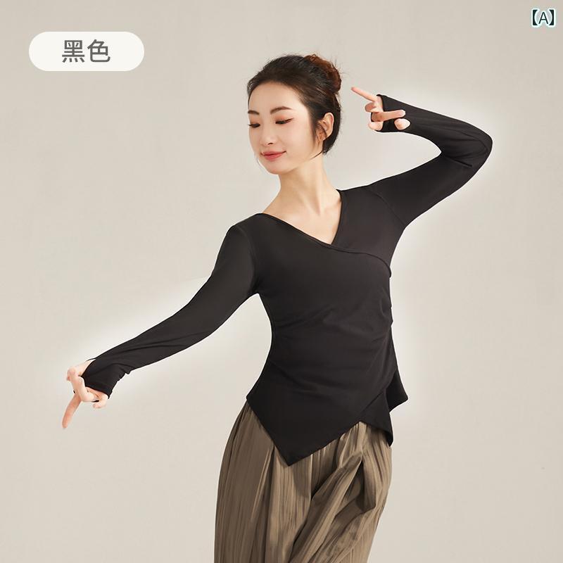 レディース　エクササイズ　パンツ 2025年 ダンス トレーニング 服 モダン 大人用 長袖 トップス 女性用 クラシック パンツ ボディダンス スーツ