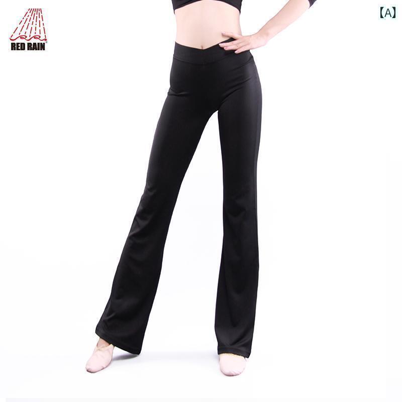レディース　エクササイズ　パンツ Hongyu ダンス パンツ ズボン ボディ レディース ベルボトムパンツ ..