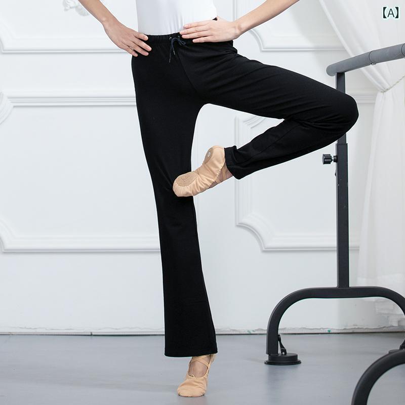 フィットネス　レディース　ウェア　パンツ 伸縮性の ある ダンス トレーニング パンツ メンズ ゆったりした ズボン ボディシェイプ ミディアム ウエストと ハイウエストの スポーツ ラテン レディースの エアロビクス ボトムス