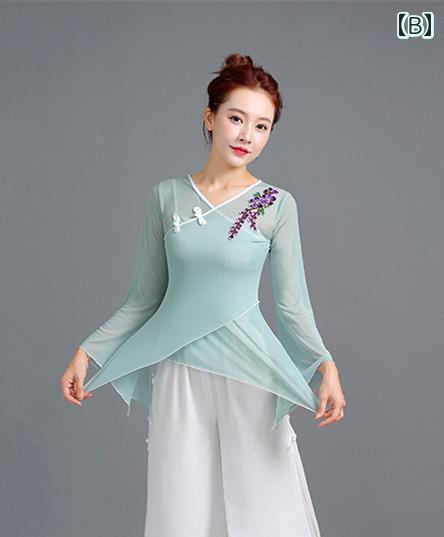 フィットネス　レディース　ウェア　パンツ エアロビクス レトロ 舞踊 衣装 女性 糸 服 ヨガ トレーニング チャイナ風 ダンス 魅惑的 パフォーマンス 芸術 試験