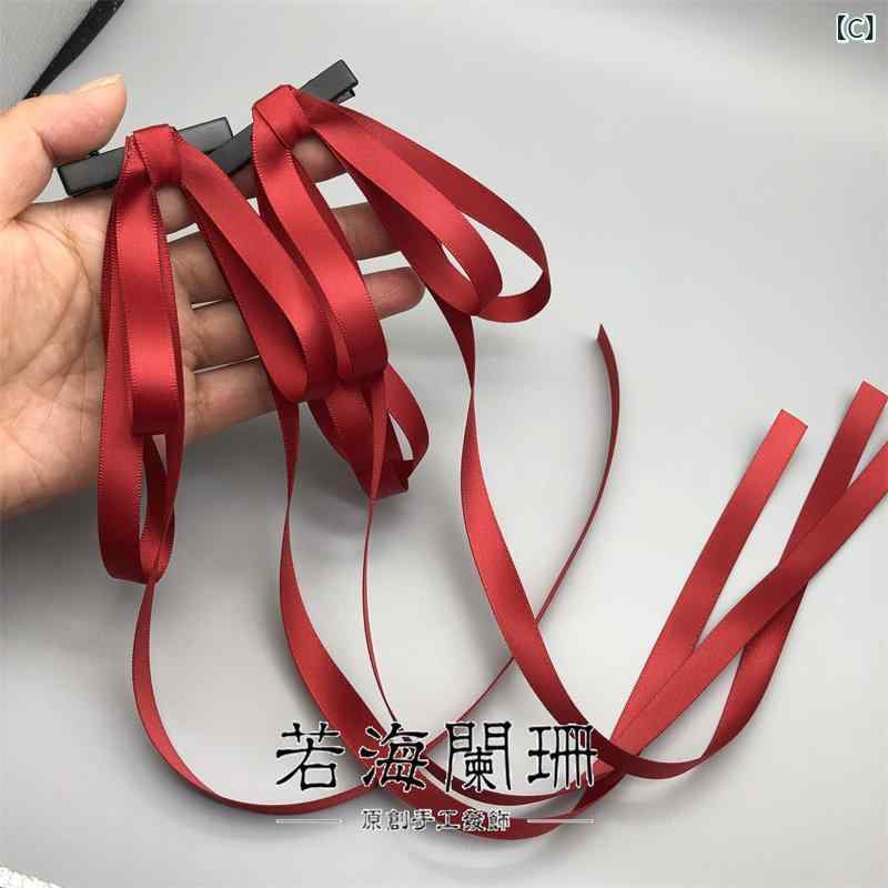 リボン　アクセサリー　かわいい 2 次元 バレエ リボン ボウ ヘア アクセサリー 垂...