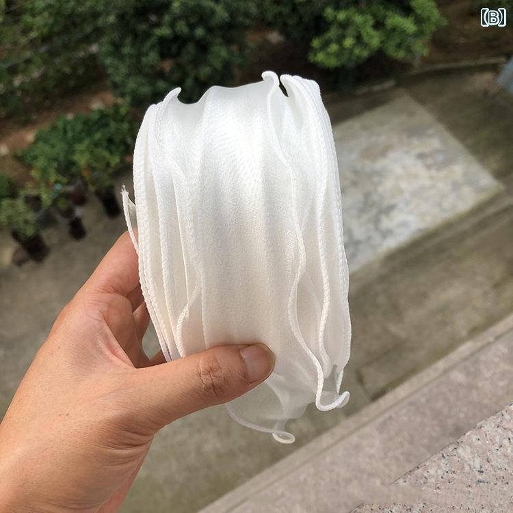 リボン　アクセサリー　かわいい ロール 全体 幅広 フィッシュ テール ヤーン リボ...