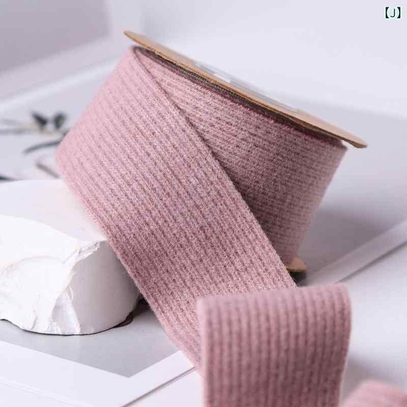 リボン　アクセサリー　かわいい 縦 フロック ウール リボン DIY ヘア アクセサリ...