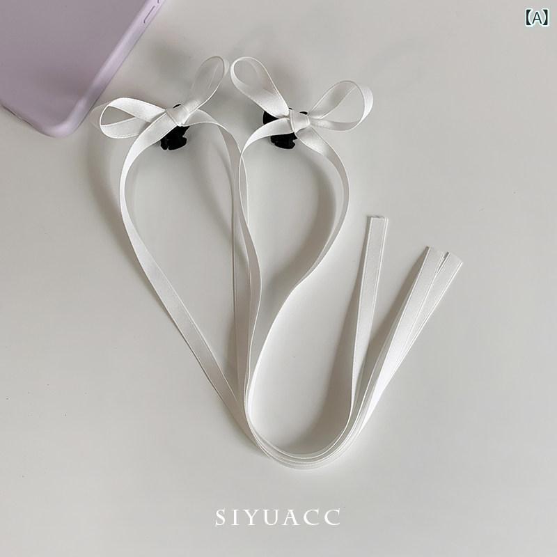 リボン　アクセサリー　かわいい 欧 陽 ナナ同 型 リボン ロング クリップ バレエ ...