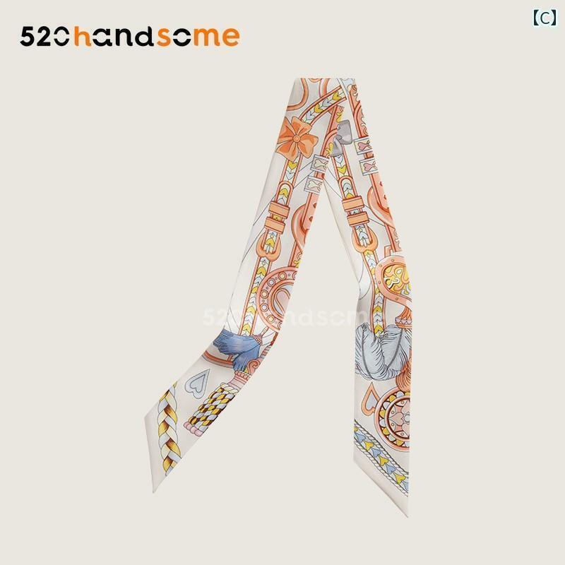 リボン　アクセサリー　ロープ ラップ リボン ヘッド バンド 18 匁 シルク マルベリー ツイ リー バッグ ハンドル シルクスカーフ スイート サドル