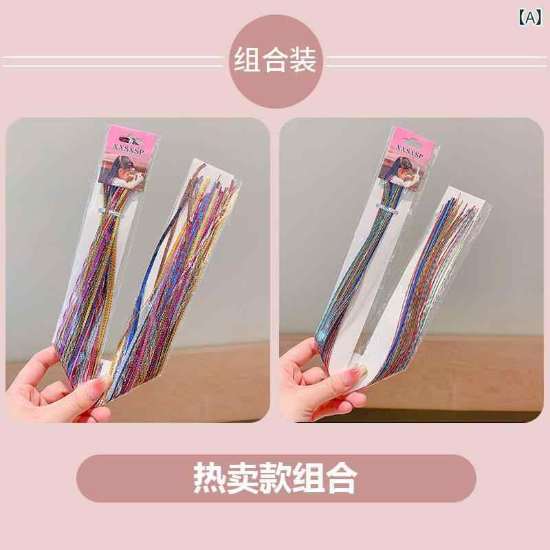 リボン　アクセサリー　ロープ 子供用 編み込み カラー ロープ ヘア アクセサリー ...