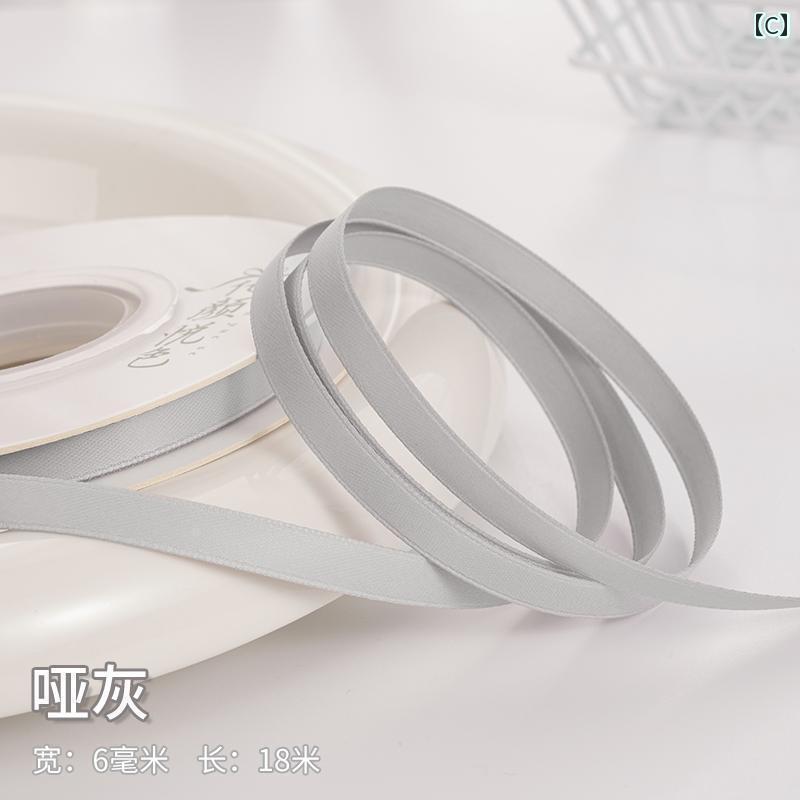 リボン　アクセサリー　ロープ フラワーカラー 6 mm リボン ミルク シルク マカロ...