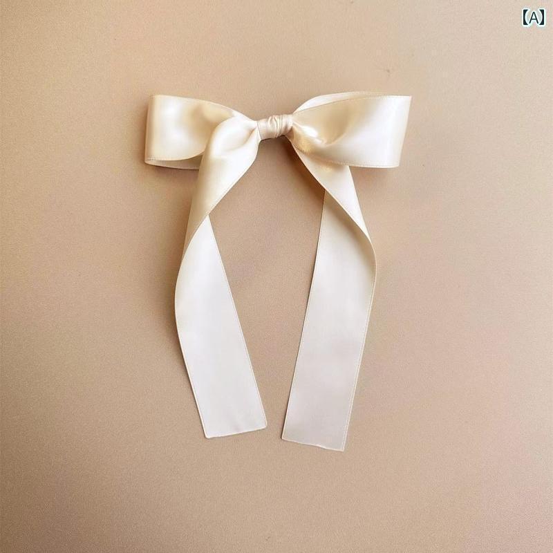 リボン　アクセサリー　ロープ Xiaohongshu同 型 フェアリー リボン ヘア ピン リング後 頭部 アクセサ..