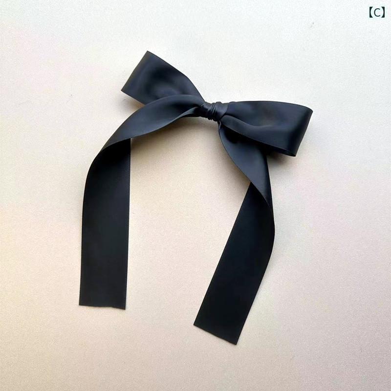 リボン　アクセサリー　ロープ Xiaohongshu同 型 フェアリー リボン ヘア ピン リング後 頭部 アクセサ..