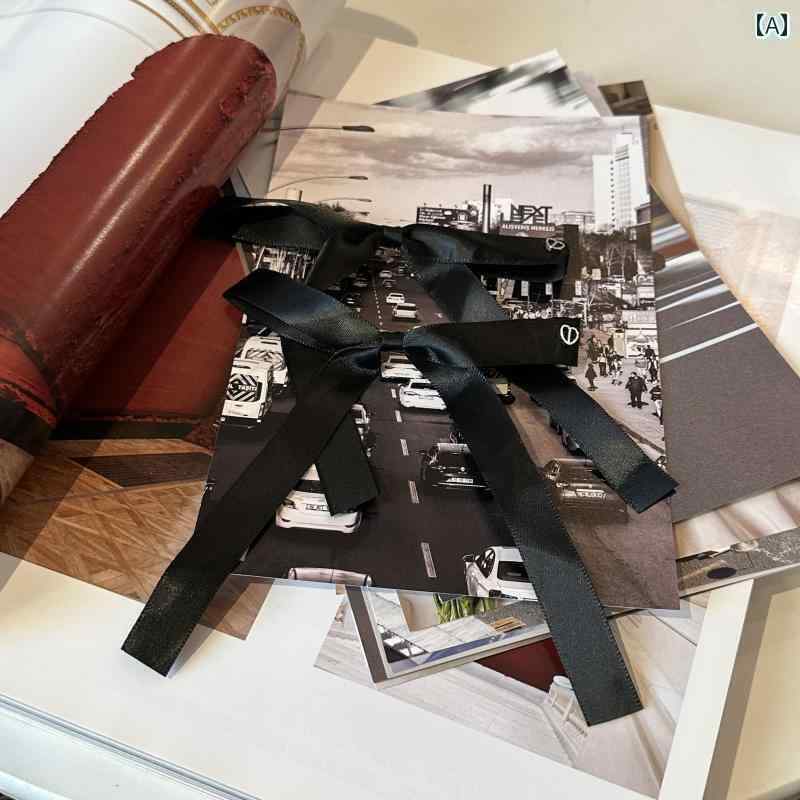 リボン　アクセサリー　ロープ ギャラリー バレエ リボン ボウ ヘア ピン フレンチ ガール 編み込み 黒..