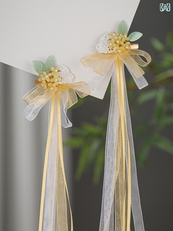 リボン　アクセサリー　ロープ 春 宜 軒 レトロ チャイナ ドレス 漢服の ヘア アクセサリー 中秋 節の ..