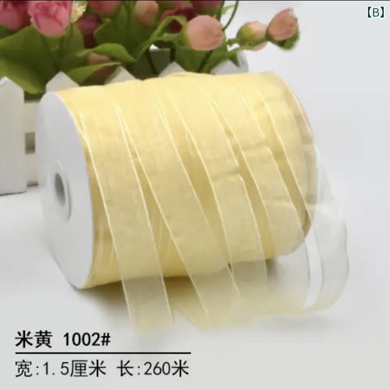 リボン　アクセサリー　ロープ 15 cm スノー ヤーン DIY 編み込み 夏 帽子 バケッ...