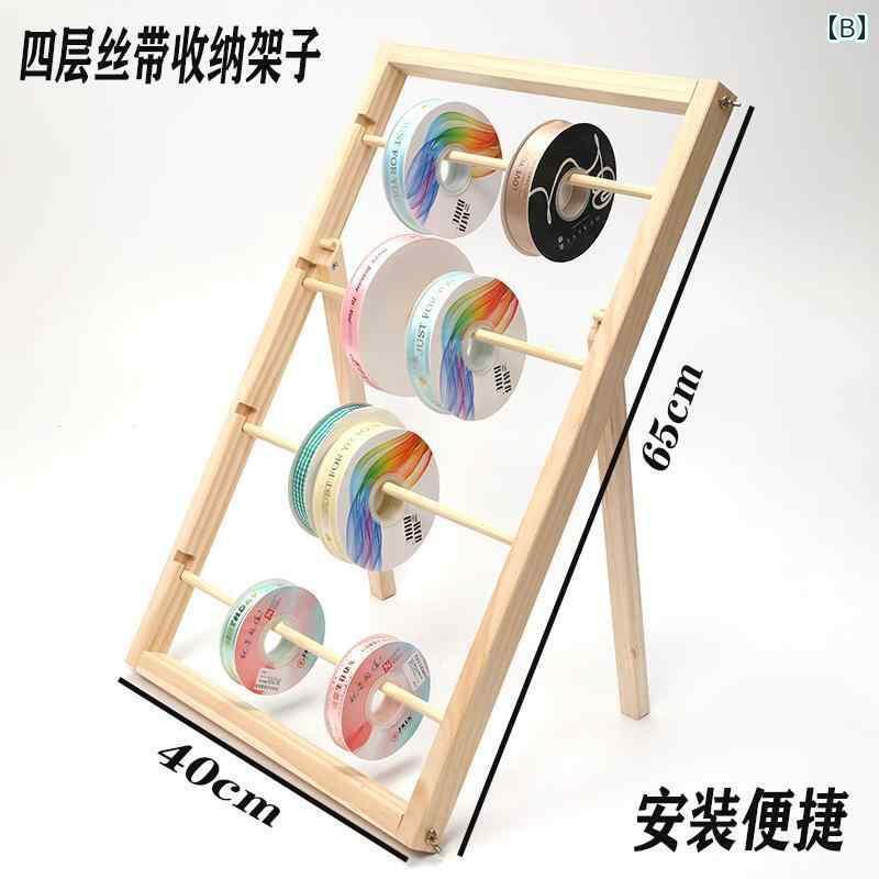 リボン　アクセサリー　ロープ ケーキ リボン 無垢材 棚 収納 ラック ロープ フラワーショップ フラワ..