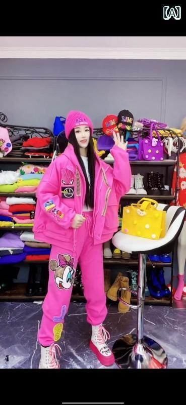 レディース　カジュアル　ウェア ステーション 2025 春秋 フード付き トップス スーツ レディース ヘビ..