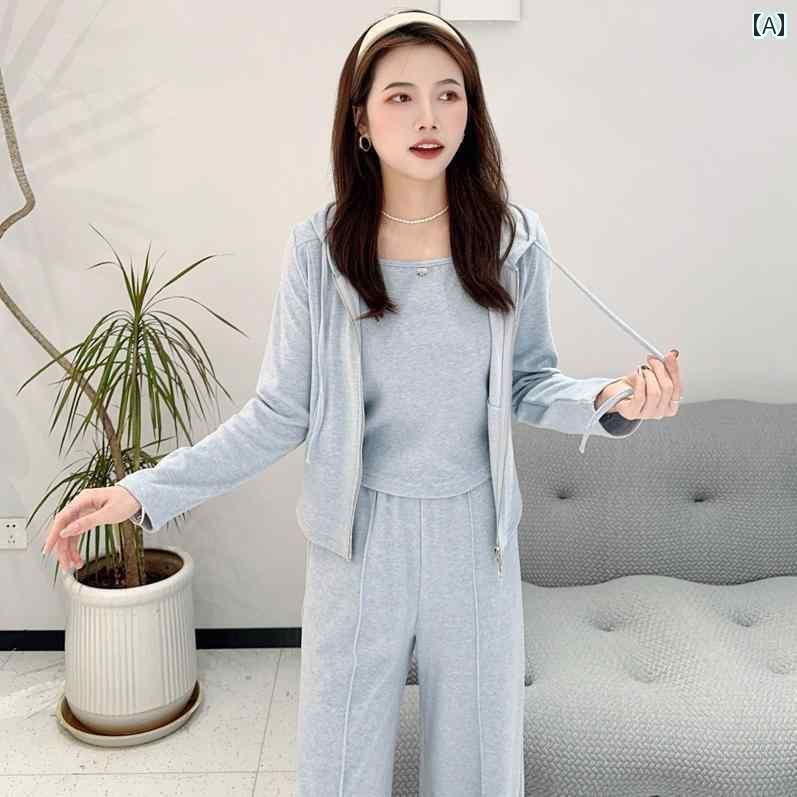 レディース　カジュアル　ウェア 早春 レジャー スポーツ スーツ 2025 レディース フード付き セーター..