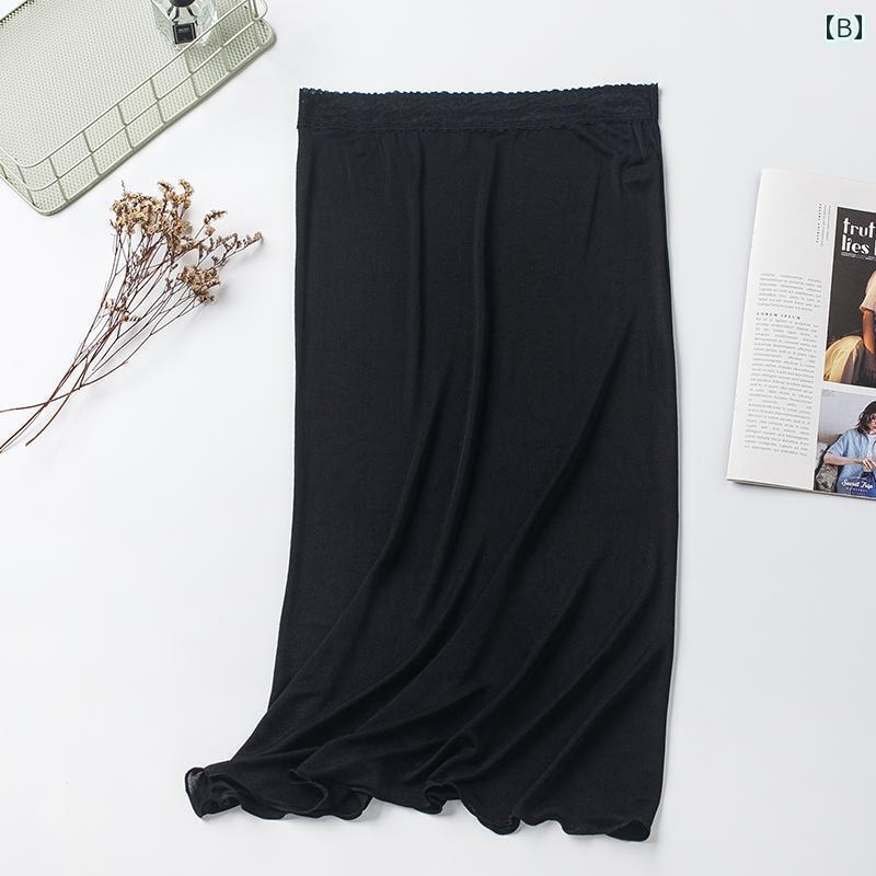 レディース　インナー　サスペンダー 夏の レディース シルクニット レース 薄手 スカート マルベリー ..