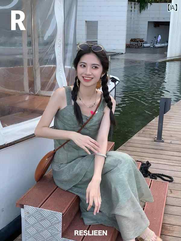 レディース　ツーピース　シルク RESLIEEN ロータス 曲 院 蓮池 桑 シルク 刺繍 クラシック フェアリー サスペンダー スカート セット