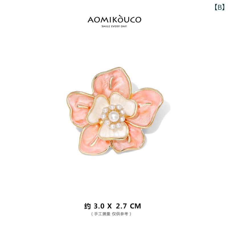 アクセサリー　パール　ジュエリー 高級 小花 椿 パールブローチ エレガントな エ...