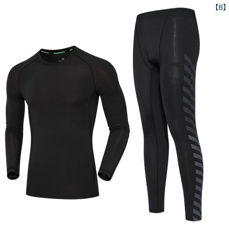 メンズ　フィットネス　タイト　 サーマル 下着 メンズ ベルベット フィットネス スーツ タイトな 服 ..