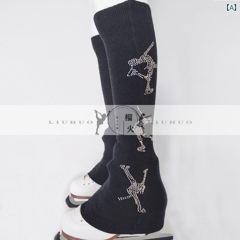 フィギュア　スケート　トレーニング LIUHUO フィギュア スケート レギンスは 子供と 大人に とって 暖かい 快適です。 ぬいぐるみ レギンス トレーニング ホット ラインストーン フリー サイズ