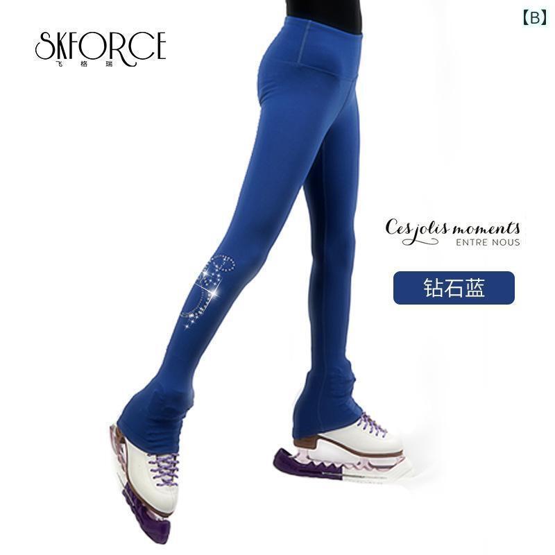 フィギュア　スケート　トレーニング Feige フィギュア スケート 服 子供用 トレーニング パンツ 大人 ベルベット レディース