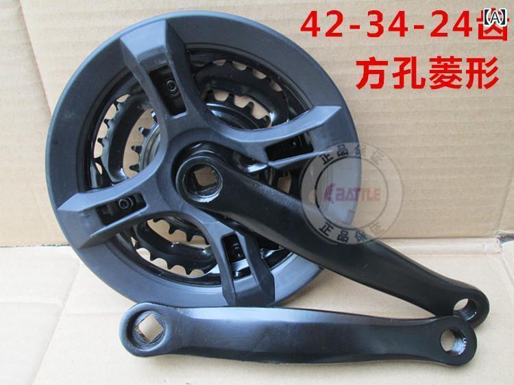 自転車　チェーン　マウンテンバイク マウンテンバイク 自転車 歯 プレート 42 クランク 角 穴 スプロ..