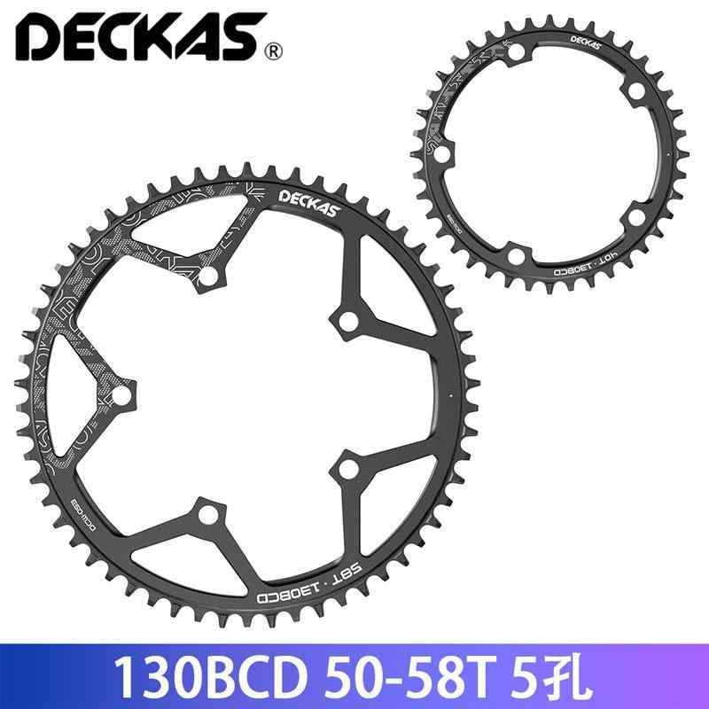 自転車　チェーン　マウンテンバイク DECKAS 130 BCD 正 負 歯 大型 ディスク 5 爪 50 T 52 54 56 58 ..