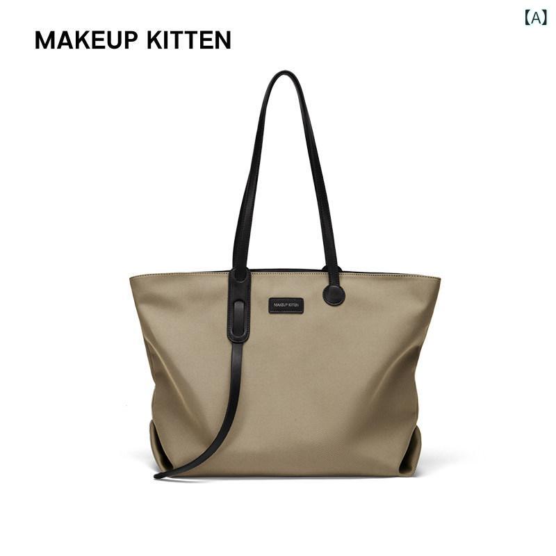 レディース　バッグ　トート MAKEUP KITTEN トートバッグ レディース 2025大容量 キャンバス ショルダーバッグ 通勤 春夏 女性