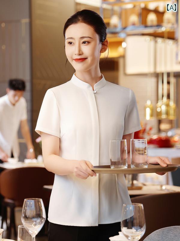 作業服　スタッフ　ホール イー ヤンタン スター ホテル ウェイター 作業着 夏 刺繍 レストラン 特徴 ..