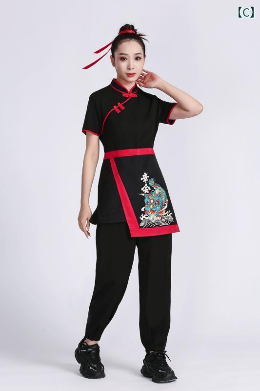 作業服　スタッフ　ホール 火 鍋 レストランの ウェイター チャイナ風 ケータリング レストラン ホテル スタッフの 服装 夏 半袖
