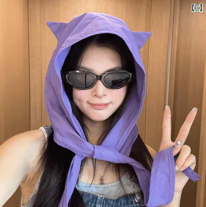 ターバン　帽子　スカーフ 女性用 かわいい小 悪魔 ネクタイ ヘッド スカーフ 帽子...