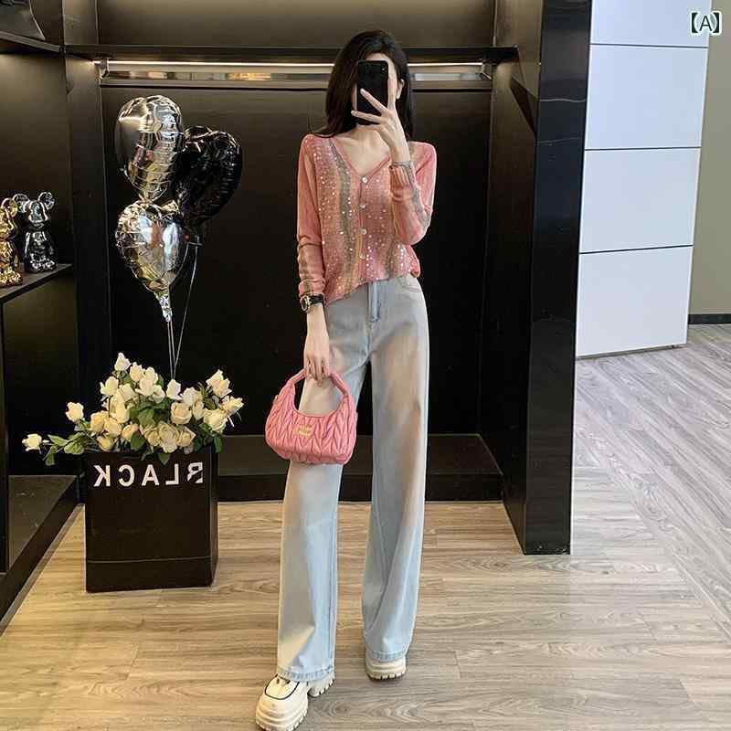 トップス ジャケット カジュアル 長袖 カーディガン セーター ジーンズ カジュアル ファッション スーツ レディース 春秋 細身 スタイル ストリート