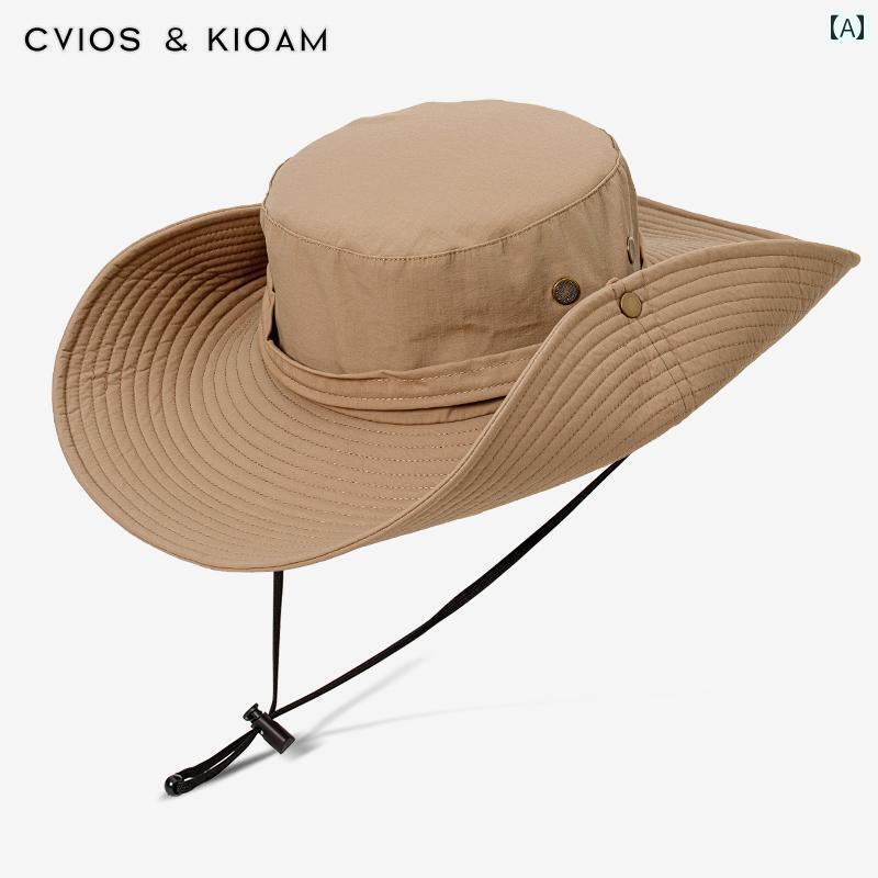 ターバン 帽子 スカーフ CviosKioam ウエスタン カウボーイハット レディース 夏 大きい 頭囲 屋外 釣り 帽子 軽くて 通気性 登山 フィッシャー...