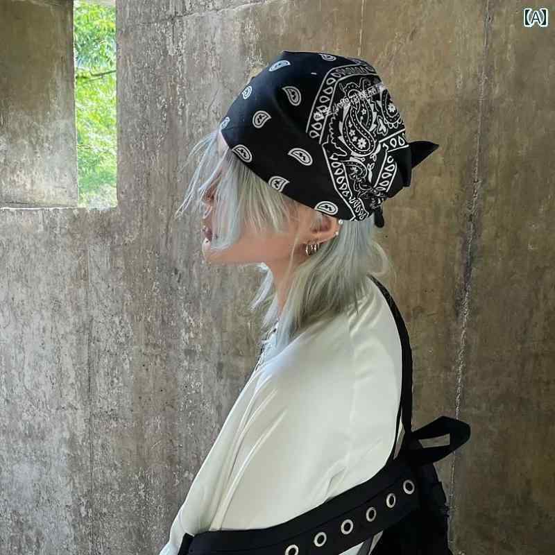 ターバン　帽子　スカーフ と アメリカ ホット ガール カシュー フラワースク エア スカーフ パンク ス..