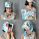 ターバン 帽子 スカーフ OKMIAOな レトロ スポーツ ゴースト ホース 楽しい プリント ヘッド スカーフ 多機能 ドーパミン