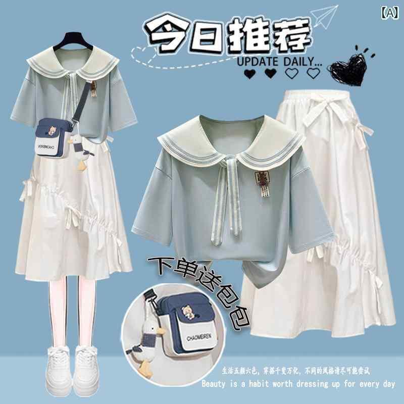 レディース　スカート　かわいい 女の子用の ネイビーカラーの ドレス 年長児用の カレッジ サマー 202..