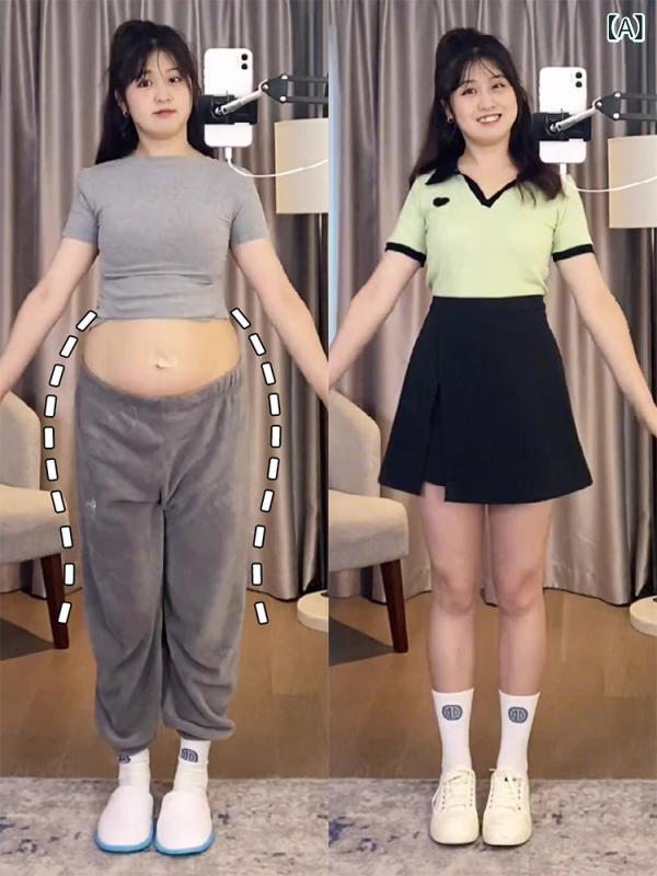 Skirt Suits - レディース　スカート　かわいい 夏の 女性用 洋 ナシ型 aライン スーツ スカート 薄手の 大きいサイズ ハイウエスト ショート スカートで 肉を カバー し スリム ワンピース パンツを 披露