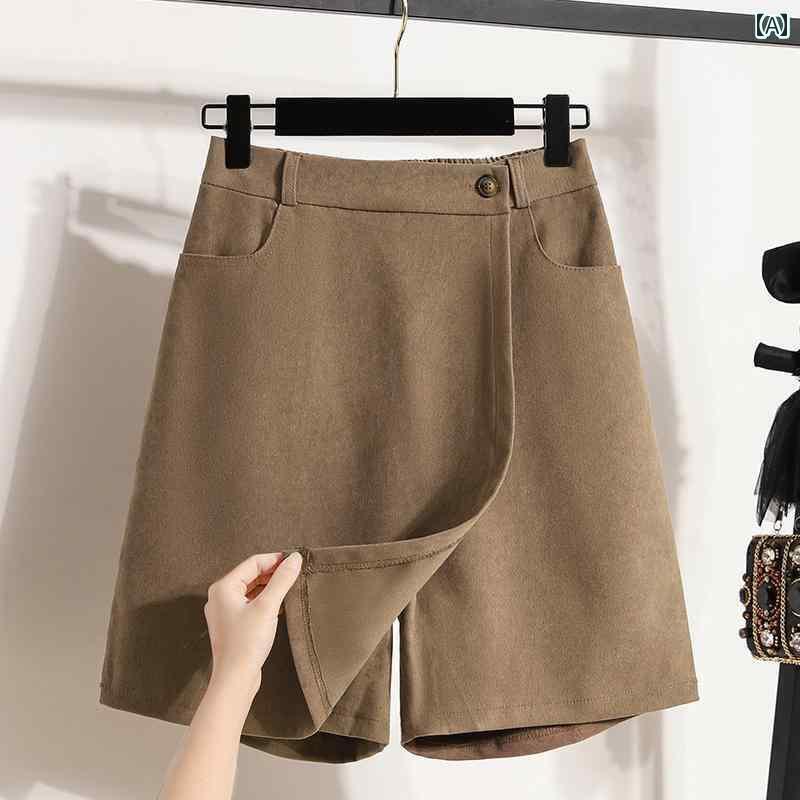 レディース　スカート　かわいい 大きいサイズ ウール ショート パンツ スカート レディース 夏 スタイ..