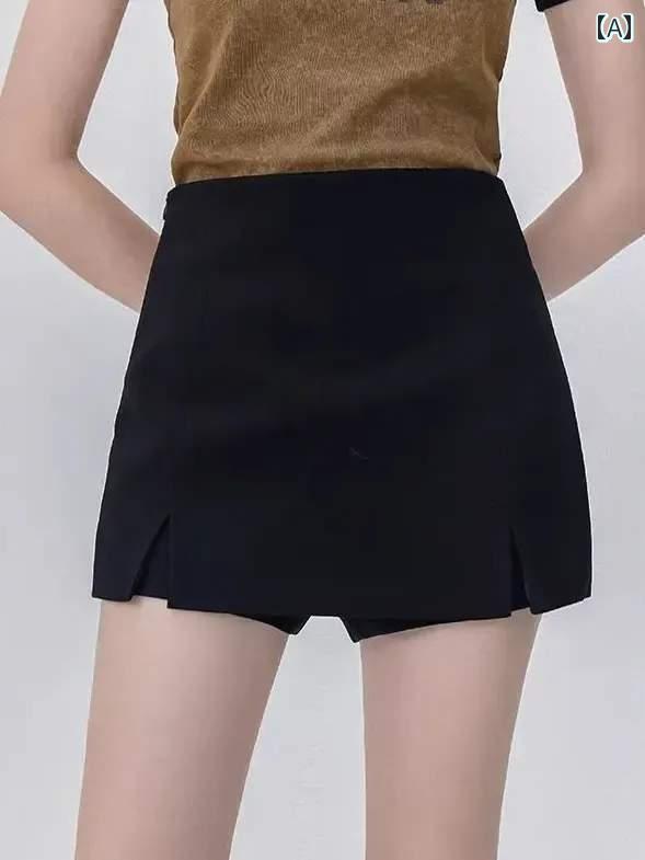 レディース　スカート　かわいい 小さい スリットが 入った アンカーの スカート パンツは 春と 夏に ..