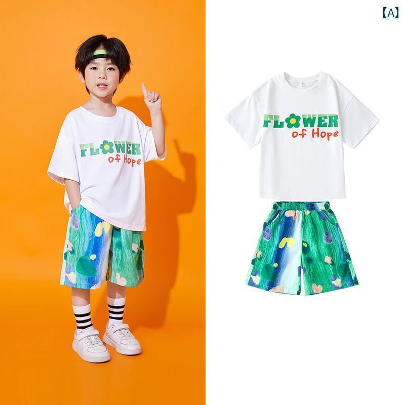 子供服　ダンス　ヒップホップ 子供の 幼稚園 ダンス コーラス チアリーディング パフォーマンス 衣装 ..