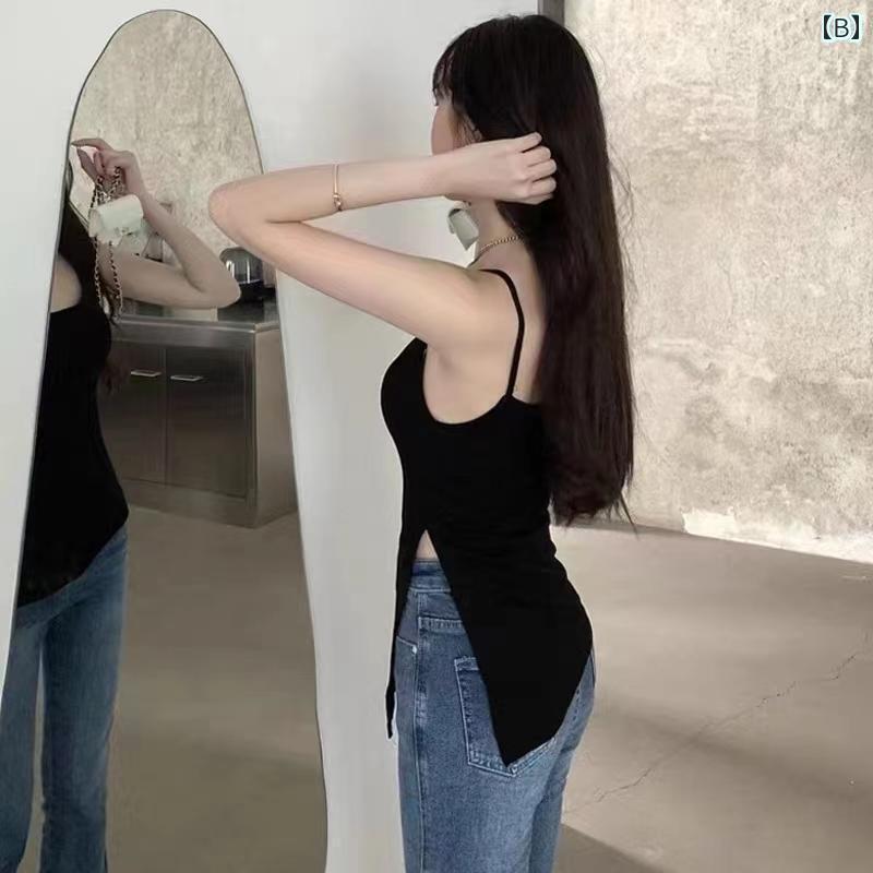 サイクリング ビブ メンズ 小さめの の 綿製 大きいサイズ キャミソール ブラジャー 付き ワンピース やや 太め 魅惑的 ファッション スプリット トップ