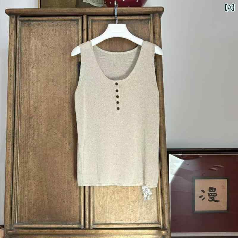 サイクリング　ビブ　メンズ MYL 2025 春 コットン 混紡 ベージュ アプリコット ニットキャミソール フ..